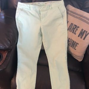 GAP skinny fit khakis in mint green